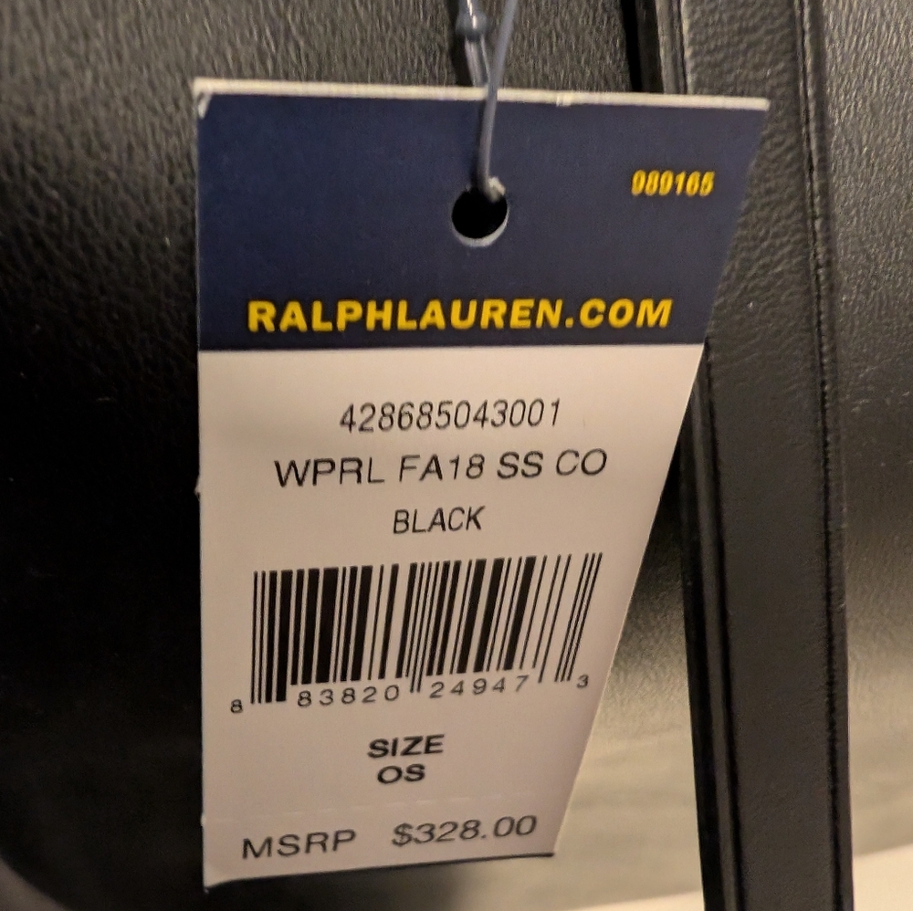 New Polo Ralph Lauren large black hand bag